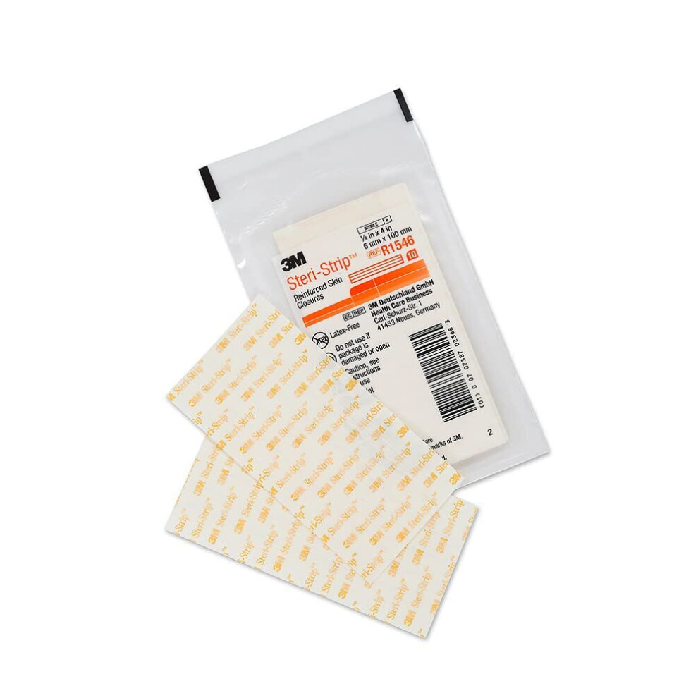3M Steri-Strip Reinforced Skin Closures, 6Mm X 100Mm, Pack Of 10 Adhesive Strips