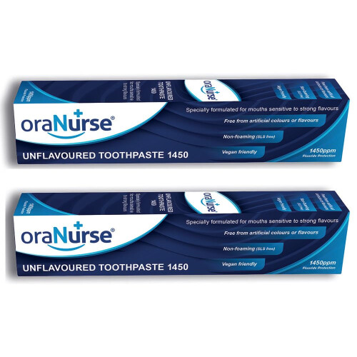 Oranurse 50ml Unflavoured Toothpaste Pack of 2