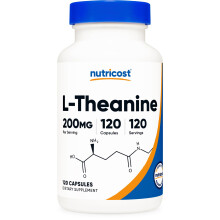 Nutricost L-Theanine 200mg, 120 Capsules, Double Strength - Non-GMO, Gluten Free