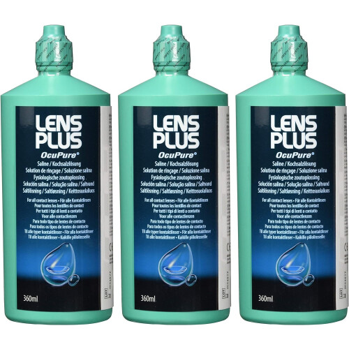 Lens Plus Purite Saline Solution, 360ml – Multi-Purpose Contact Lens Solution fo