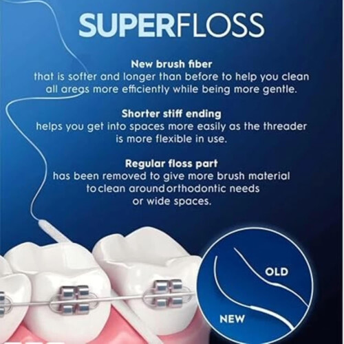 Oral-B Super Floss, 50 Pre-Cut Strands, Mint - Pack of 3 2