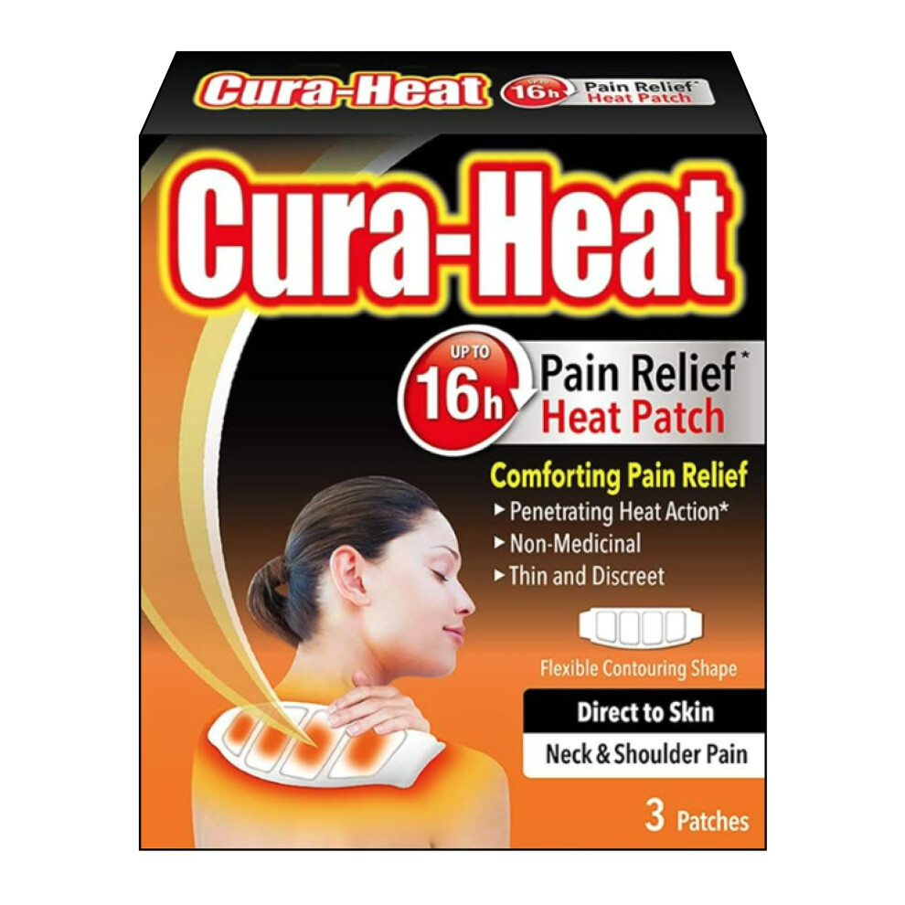 Photos - Braces / Splint / Support Cura-Heat Neck and Shoulder Pain Direct-to-Skin 3 Patches