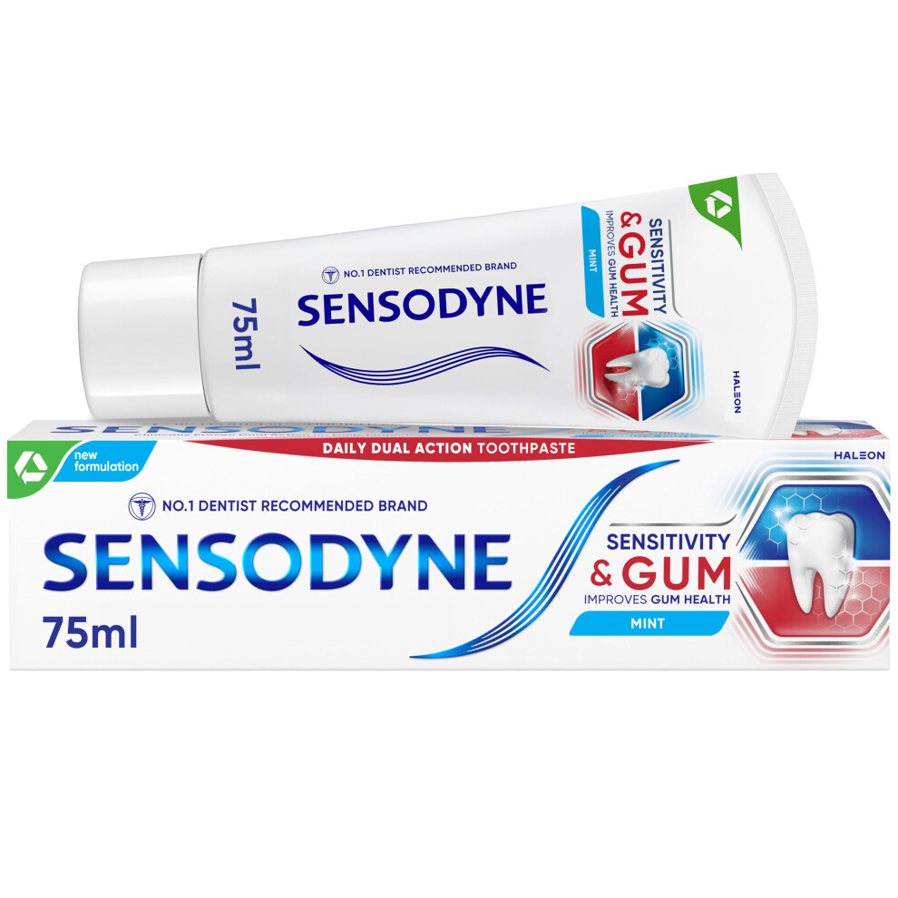 New Sensodyne Toothpaste Sensitivity & Gum, Teeth Whitening Toothpaste For People With Sensitive Teeth And Gum Problems, 75Ml