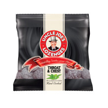 Uncle Joe's Throat and Chest Lozenges in a Convenient 70g Bag. Natural Relief for Sore throats and Congestion, Free from Artificial Flavors or Colors