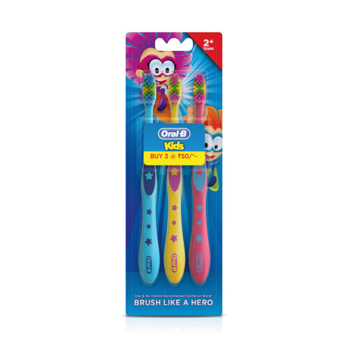 Oral-B Oral-B Kids Toothbrush, Extra Soft (Pack of 3)