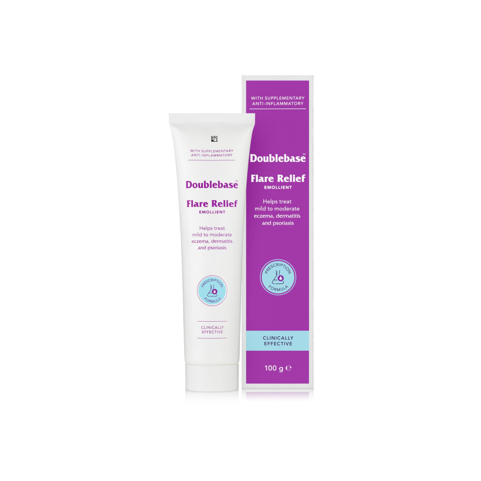Doublebase Flare Relief Emollient For The Treatment And Relief Of Dry Skin Conditions Such As Eczema, Psoriasis And Dermatitis, 100G Tube