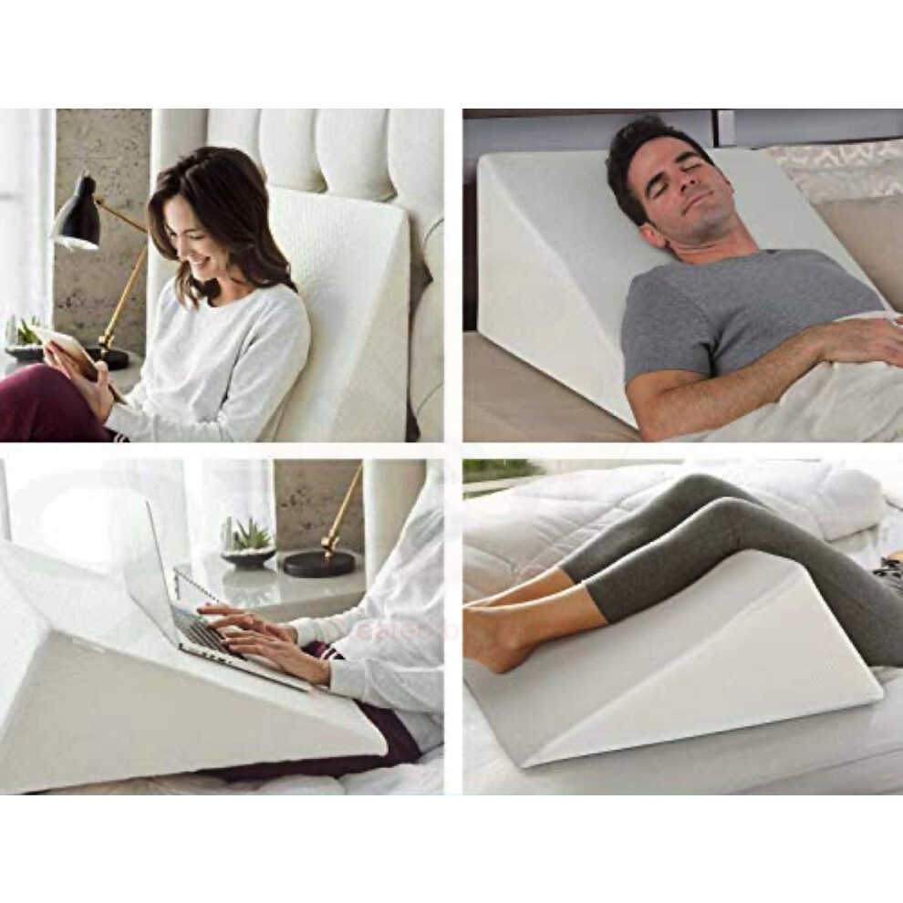 Buy All Here Large Orthopaedic Wedge Pillow For Adults, Acid Reflux, Reduce Snoring Back Neck Leg Pain Heartburn, Maternity Pregnancy Support Quilted
