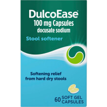 DulcoEase 100 mg Docusate Sodium Capsules - Softening Constipation Relief - Pack