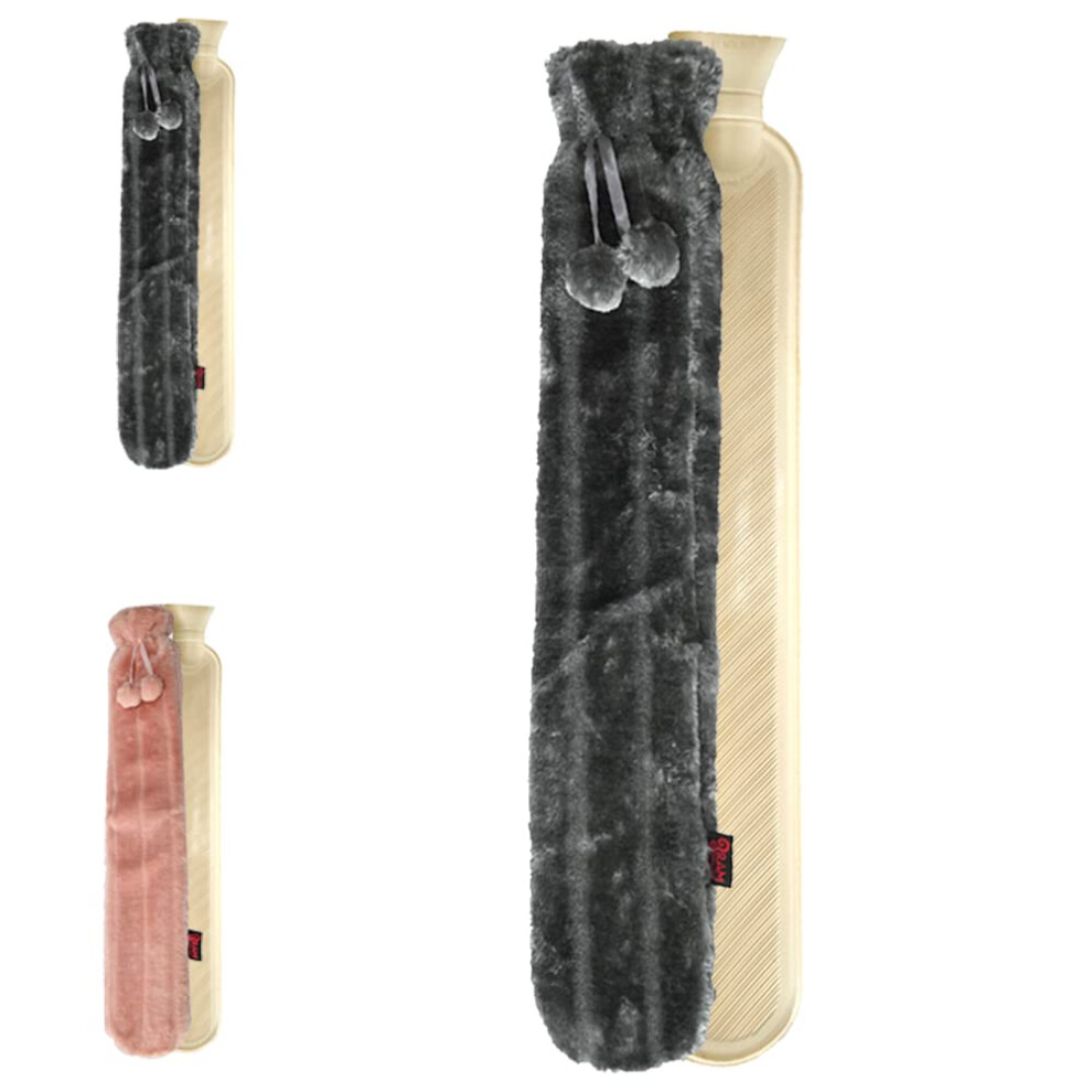 Ram Online Ram Extra Long Grey Hot Water Bottle For Back Ache Pain Relief Hot Water Bottle 72Cm