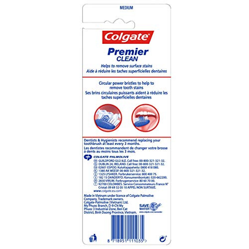 Colgate A - Z Colgate Toothbrush Premier Clean 4 Pack White 1