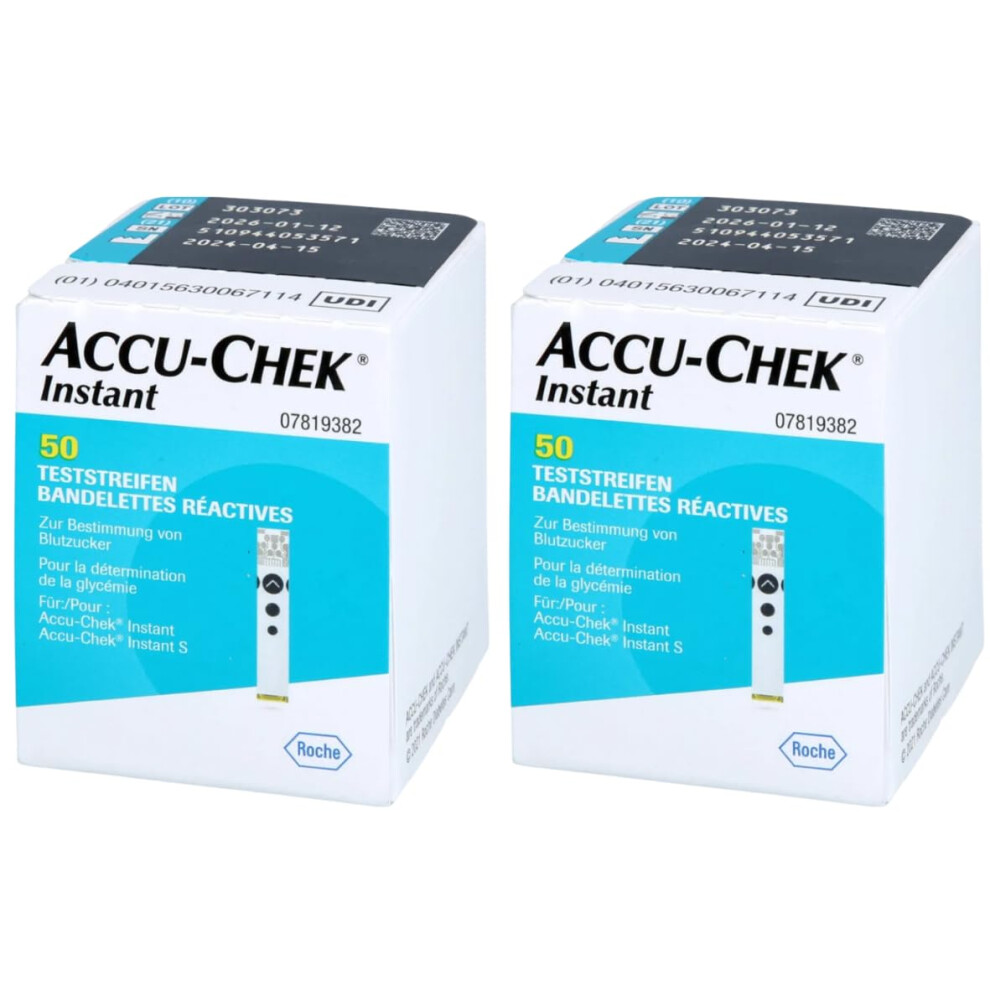 Accu-Chek Instant Blood Glucose Test Strips, 100 Count, For Accurate Monitoring