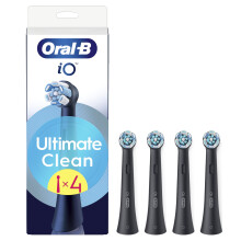 Oral-B iO Series Ultimate Clean Black, Original Replacement Round Brush Heads, Crisscross Bristles for Advanced Deep Cleaning and