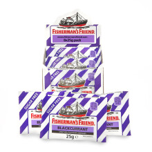 Fisherman's Friend - Blackcurrant Lozenges, Sugar Free Menthol Lozenges, Pack of