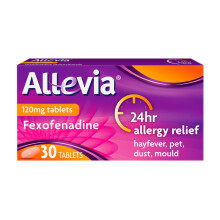 Allevia Hayfever Allergy Tablets, Prescription Strength 120 mg Fexofen