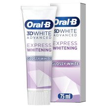 Oral-B 3DWhite Advanced Express Whitening Glossy White Toothpaste 75ml