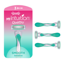 Wilkinson myIntuition Smooth Sensitive Quattro Women’s Disposable Razors, Hair R