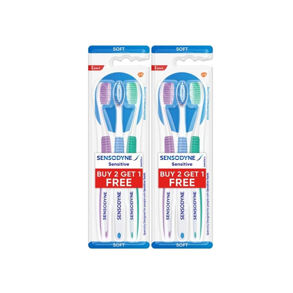 Sensodyne Sensitive Toothbrush, Soft (Color May Vary) - Packof 6
