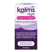 Kalms Night One-a-Night 28 Tablets - Traditional Herbal Medicinal Product Used for The Temporary Relief of Sleep disturbances. One