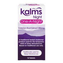 Kalms Night One-a-Night 14 Tablets - Traditional Herbal Medicinal Product Used for The Temporary Relief of Sleep disturbances. One