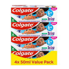 Colgate Kids Toothpaste Multipack 6+ Years 4 x 50ml – Gentle Toothpaste for Kids – Contains Dentist-Recommended Level of Fluoride – Maximum Cavi