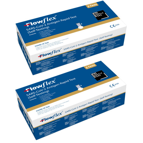 10 Pack Flowflex COVID-19 Rapid Test Kit - Easy to Use Self Testing Antigen Covid Test Kit - One Step Test for Sars-CoV-2 - Quick