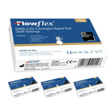 The Supply Cube Flowflex One Step Lateral Flow Test Kit | 4 Single Packs | One Step Test for Sars-CoV-2 Antigen | Covid-19 Self Te
