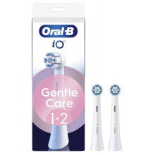 Oral-B iO Series Gentle Care, Original Replacement Round Brush Heads, Angled Bristles for Deeper Plaque Removal, Softest Brush Hea