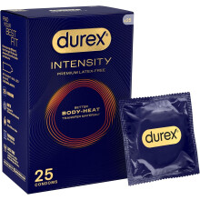 Durex Intensity Condoms, 25s, Regular Fit, Better Body Heat Transfer, Latex Free