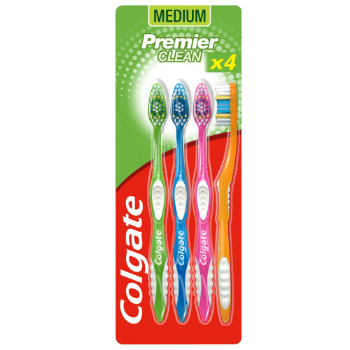 Colgate A - Z Colgate Toothbrush Premier Clean 4 Pack White 2
