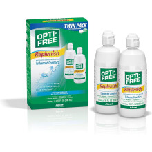 Opti-Free Replenish Multi-Purpose Disinfecting Solution with Lens Case, Twin Pack, 10-Ounces Each