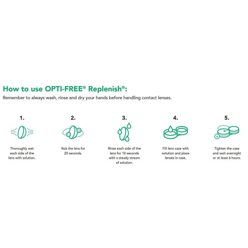 Opti-Free Replenish Multi-Purpose Disinfecting Solution with Lens Case, Twin Pack, 10-Ounces Each 1