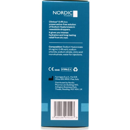Clinitas Preservative Free Lubricant Eye Drops 30 x 0.5ml, White 1