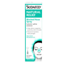 Sudafed Natural Relief Blocked Nose Spray (1x15ml), Cleanses and Hydrates The Nasal Passage, Natural Congestion and Sinus Relief f