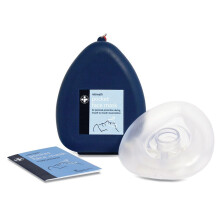 Rebreath Pocket Face Mask With Valve For CPR For Personal Protection During Mounth To Mounth Resuscitation In A Blue Clamshell Cas