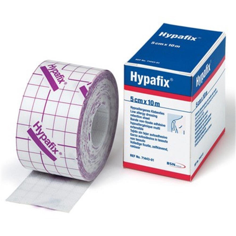 Hypafix Adhesive, Non-Woven Fabric Dressing Retention Roll 5Cmx 10M (X1) | Secure, Flexible & Skin-Friendly Retention Fabric 80495062