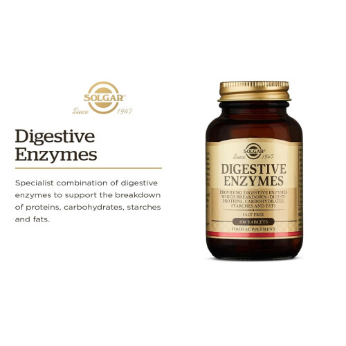 Solgar Solgar Digestive Enzymes Tablets - Pack of 100 - Increase Nutrient Absorption - 1