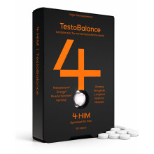 4 HIM TestoBalance - Testosterone Supplements for Men - with Zinc + Magnesium + B6 Complex, L-Arginine, Ginseng & Fenugreek - Ener