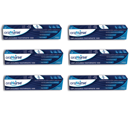 OraNurse Unflavoured Toothpaste 50ml - Pk of 6