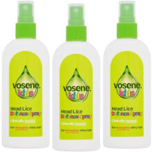 THREE PACKS of Vosene Kids Conditioning Defence Spray 150ml, Clear