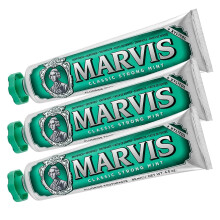 Marvis Classic Toothpaste, Strong Mint (3 x 85ml)