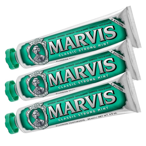 Marvis Marvis Classic Toothpaste, Strong Mint (3 x 85ml)
