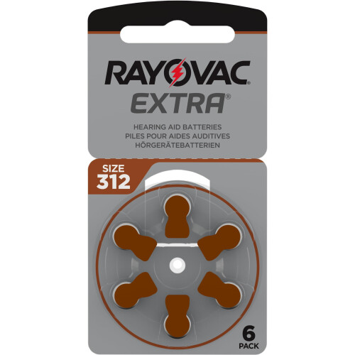 RAYOVAC Extra Advanced with Active Core Technology 312 Hearing Aid Batteries 60 Pieces