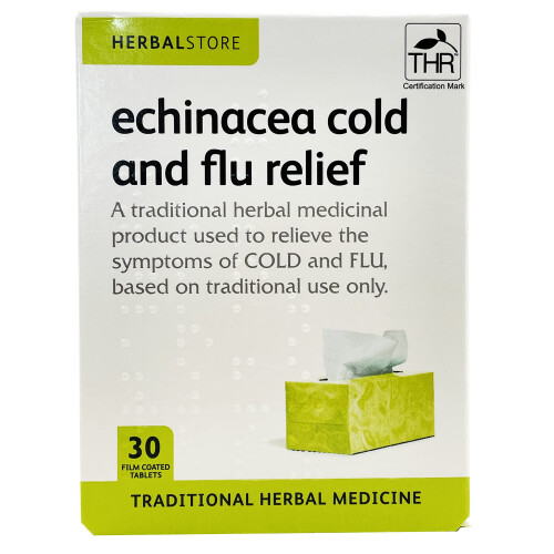 Herbal Store Echinacea Cold and Flu Relief 30 Film Coated Tablets