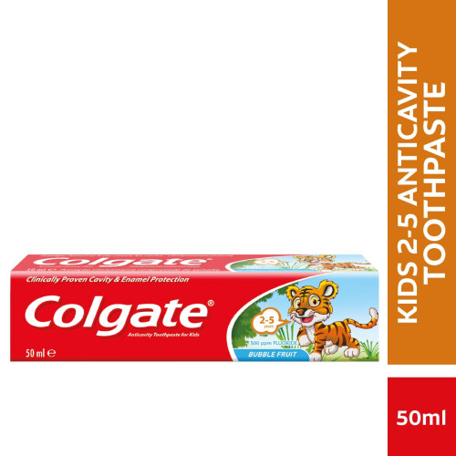 Colgate COLGATE Toothpaste Teeth Kids Bubble Fruit 2-5 Years, 50 ml 1