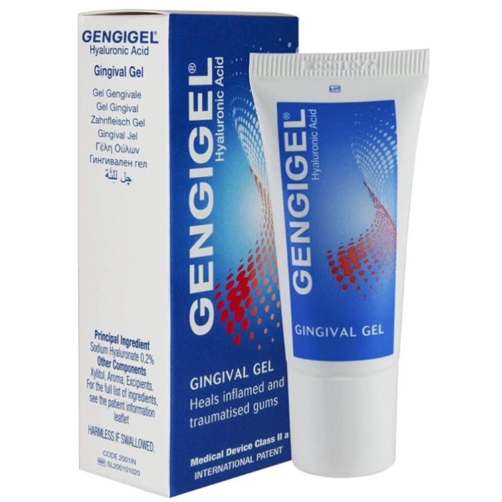 Gengigel Oral Gel 20Ml Â Hyaluronic Acid Mouth Ulcer Treatment For Adults, Gum Repair & Gum Disease Support, Gel For Mouth Ulcers, Sore & Bleeding G