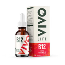 Vivo Life Vitamin B12 Complex, High Potency Health Supplement, Orange Flavour Li