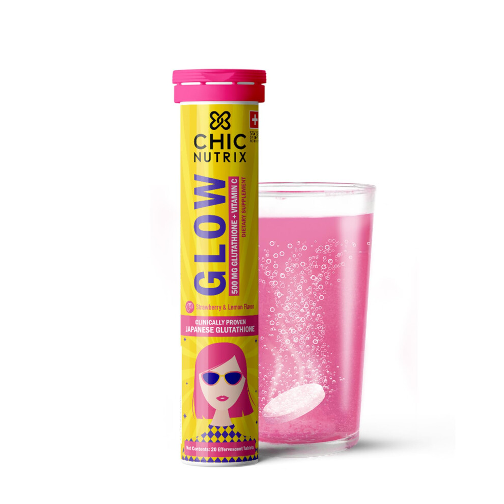 Chicnutrix Glow - Reduced Glutathione 500Mg (Opitac) & Vitamin C For Antioxidant Support And Detoxification, Non-Gmo & Vegan - 20