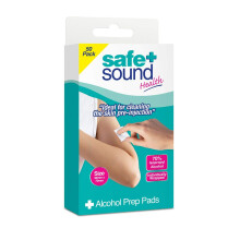 Safe & Sound Health Alcohol Prep Pads – 50 Pack | 70% Isopropyl Alcohol | Individually Wrapped Swabs for Skin Cleansing | Pre-Inje