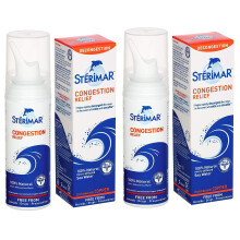 Sterimar - Nasal Spray - Congestion Relief - 100% Natural Sea Water - with Copper & Magnesium - 100ml - 2 Pack