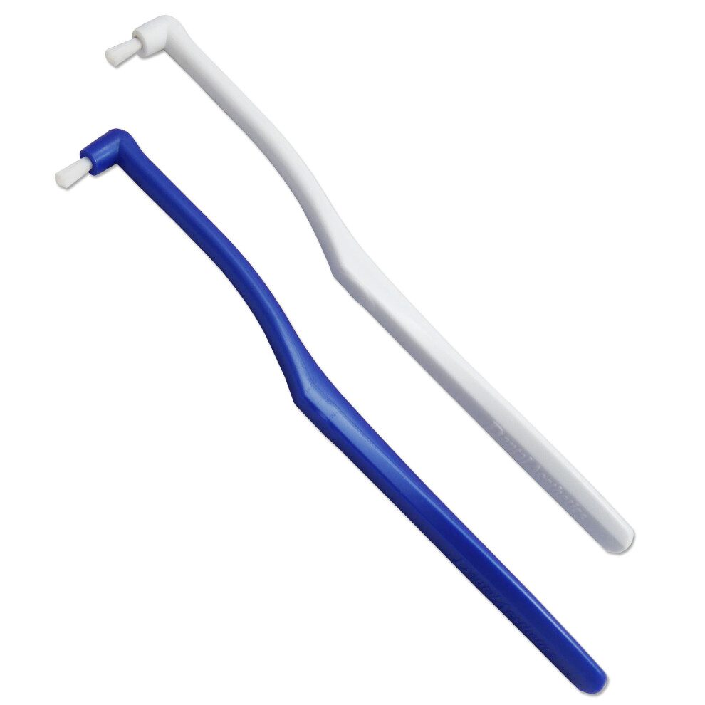Dental Aesthetics Blue/White 2 X Super Slim Interspace Toothbrush ~ Interdental Brushes For Orthodontic Braces & Bridges